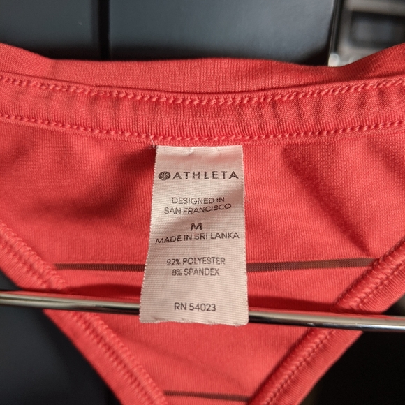 Athleta coral tank top, size Medium - Picture 2 of 3